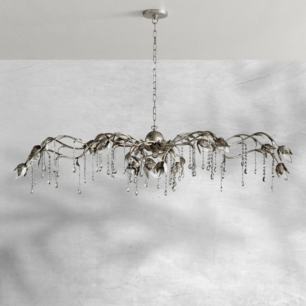 Luster Gaze Viticcio Grand Rectangular Chandelier 52'' 61" 71'' - Background Shot