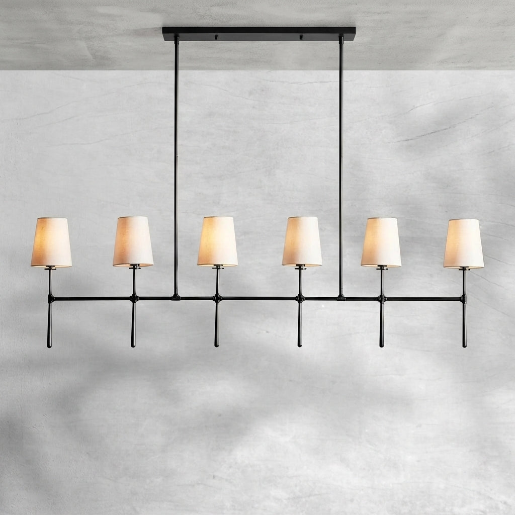 Luster Gaze Rhodes Grandeur Linear Chandelier 5/6 Light - Background Shot