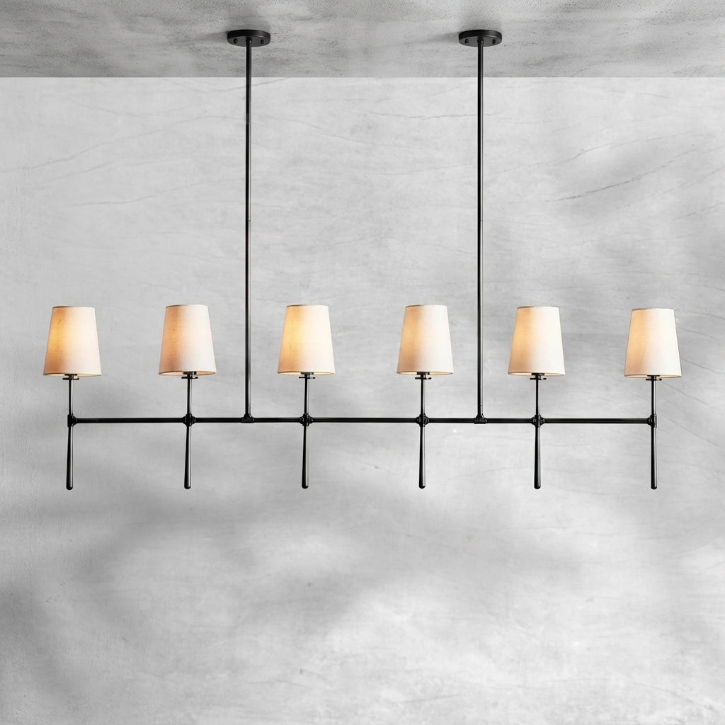 Luster Gaze Rhodes Grandeur Linear Chandelier 5/6 Light - Background Shot