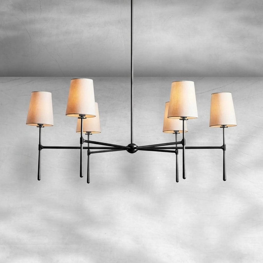 Luster Gaze Rhodes Grandeur Round Chandelier 4/6 Light - Background Shot