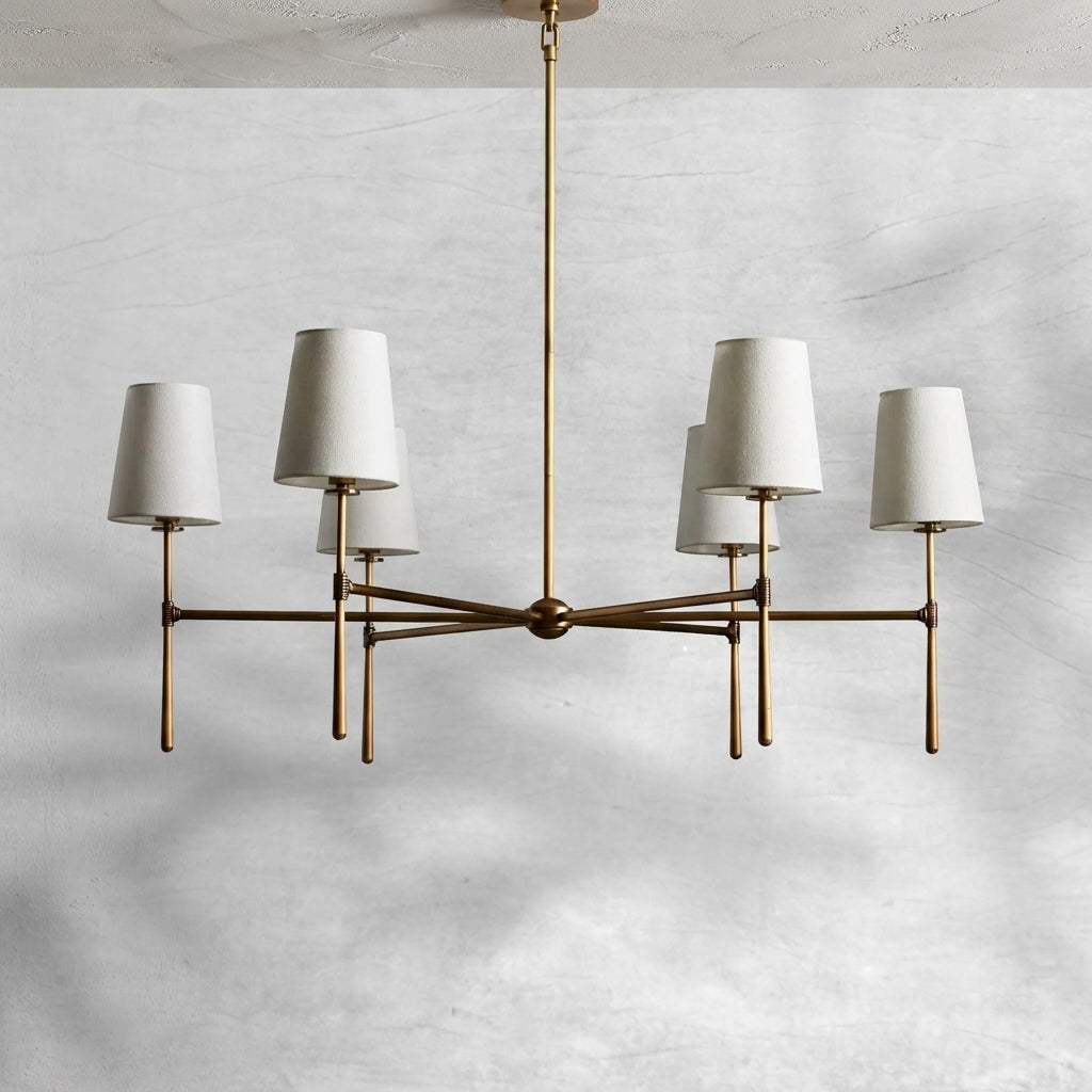 Luster Gaze Rhodes Grandeur Round Chandelier 4/6 Light - Background Shot