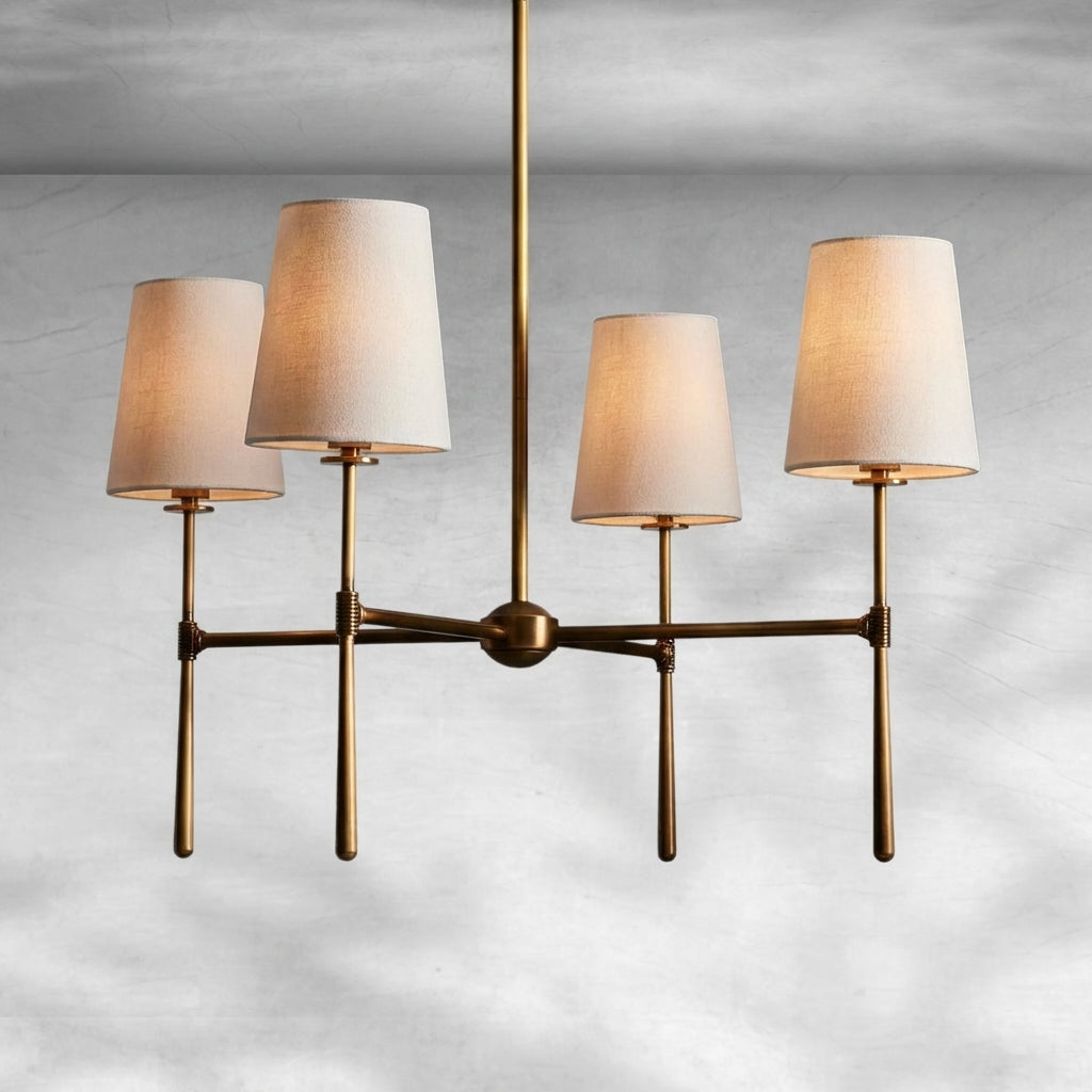 Luster Gaze Rhodes Grandeur Round Chandelier 4/6 Light - Background Shot
