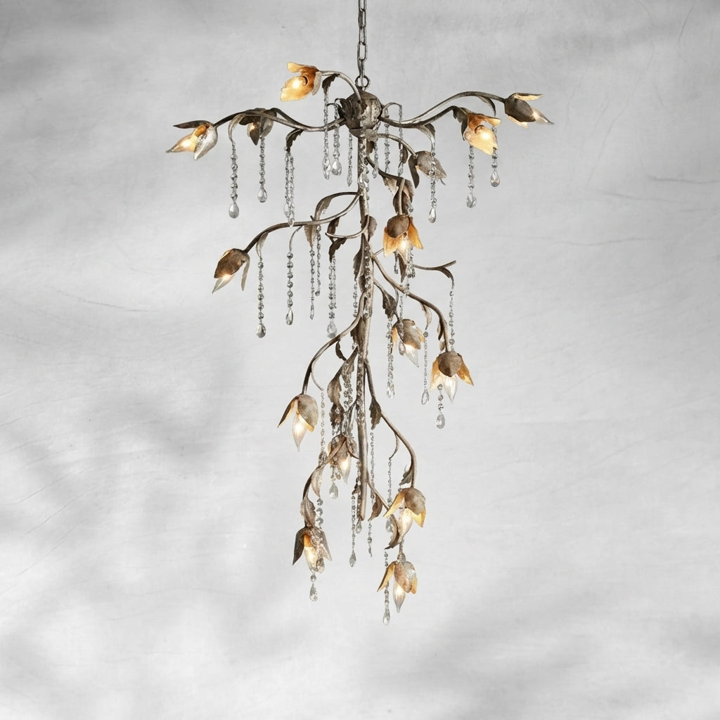 Luster Gaze Viticcio Opulent Cascade Chandelier 34" Width x 34" Depth x 54" Height x 34" Diameter - Background Shot