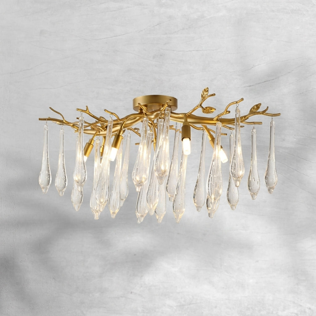 Luster Gaze Verdant Cascade Branch Chandeliers L 33.5"(85cm) x W 15.7"(40cm) x H 19.7"(50cm), L 41.3"(105cm) x W 17.7"(45cm) x H 25.6"(65cm), L 49.2"(125cm) x W 17.7"(45cm) x H 25.6"(65cm), L 59.1"(150cm) x W 17.7"(45cm) x H 25.6"(65cm), L 70.9"(180cm) x W 17.7"(45cm) x H 25.6"(65cm) - Background Shot