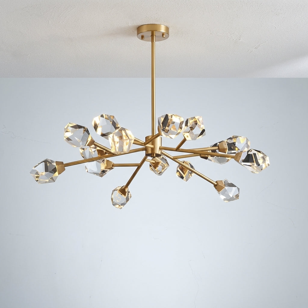Luster Gaze Radiant Cascade K9 Crystal Chandelier 28.7"D x 17.7"H (9-Light) - Studio Shot