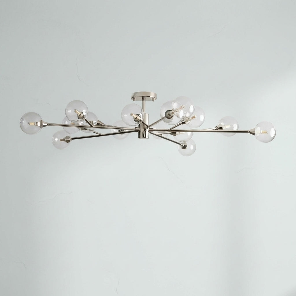Luster Gaze Celestial Radiance Modern Glass Flushmount - Studio Shot