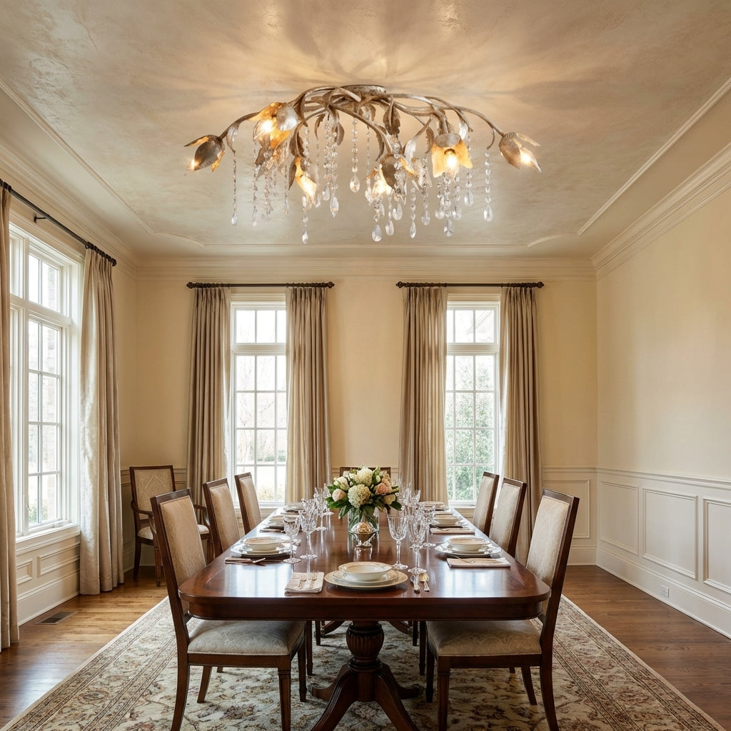 Luster Gaze Verdant Bloom Flushmount - Studio Shot