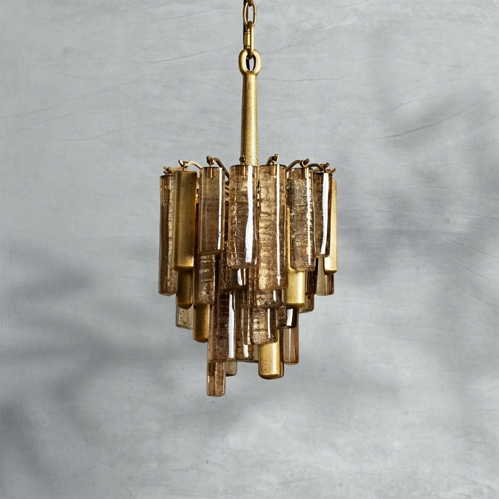 Luster Gaze Veridian Bloom Glass Pendant - Studio Shot