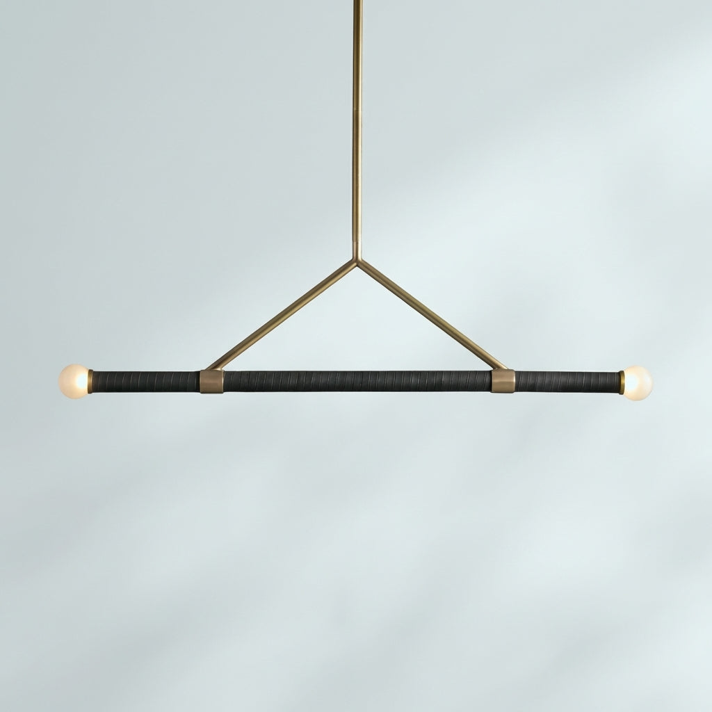 Luster Gaze Artisan Leather Accent Pendant - Studio Shot