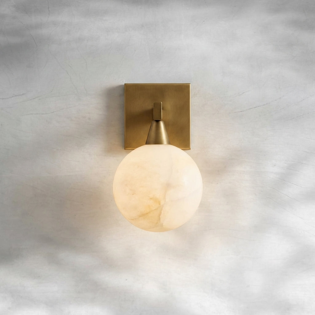 Luster Gaze Alabaster Luminous Wall Sconce 1-Light - Background Shot