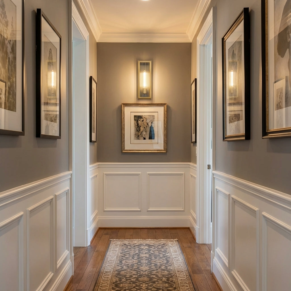 Luster Gaze Veridian Fluted Outdoor Wall Sconce - American hallway gallery