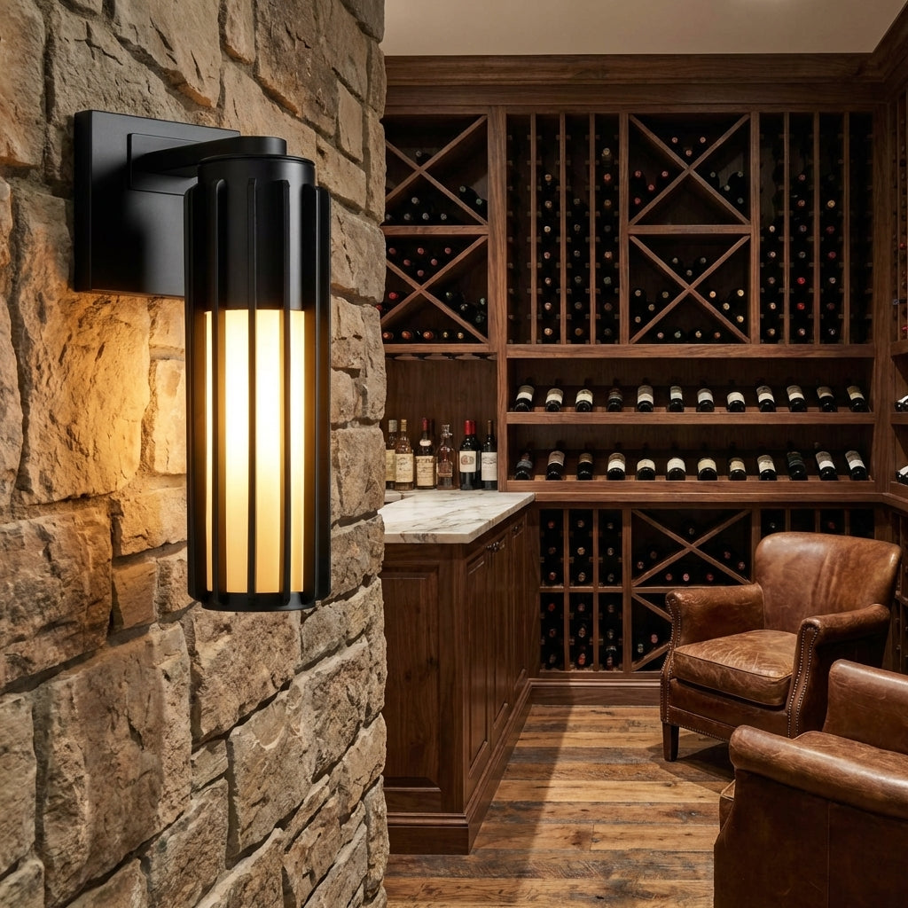 Luster Gaze Veridian Hearth Outdoor Sconce - luxury American wine room