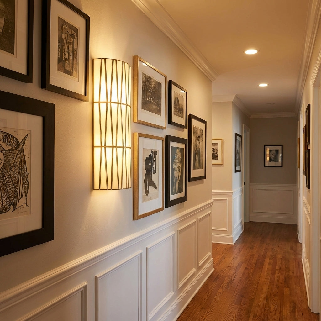 Luster Gaze Veridian Bloom Wall Sconce - American hallway gallery