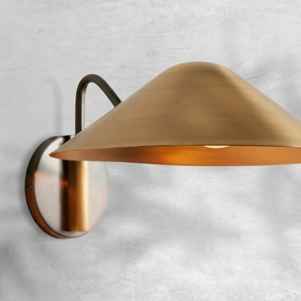 Luster Gaze Heritage Brass Wall Sconce - Background Shot