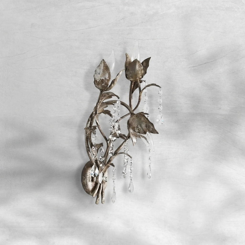 Luster Gaze Veridian Bloom 3-Light Wall Sconce - Background Shot