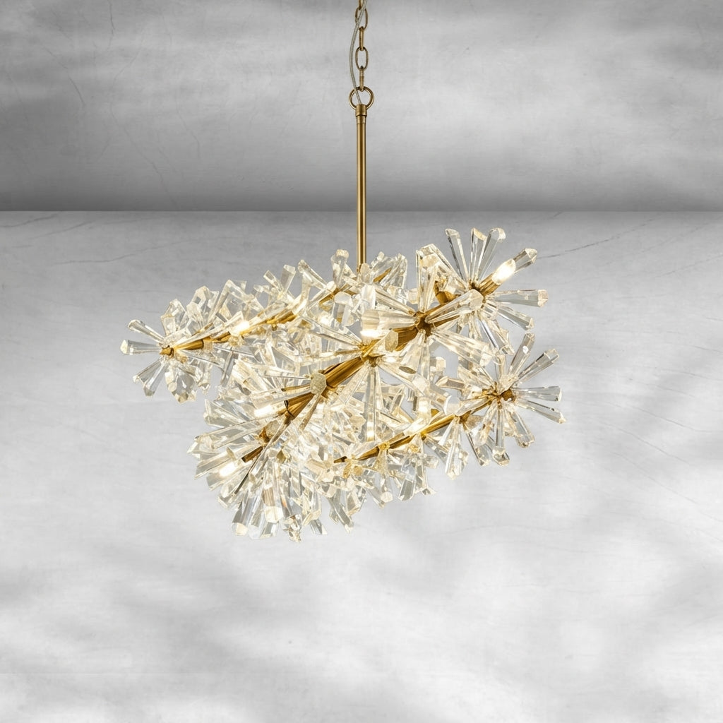 Luster Gaze Glacial Radiance Double-Tier Crystal Chandelier - Background Shot