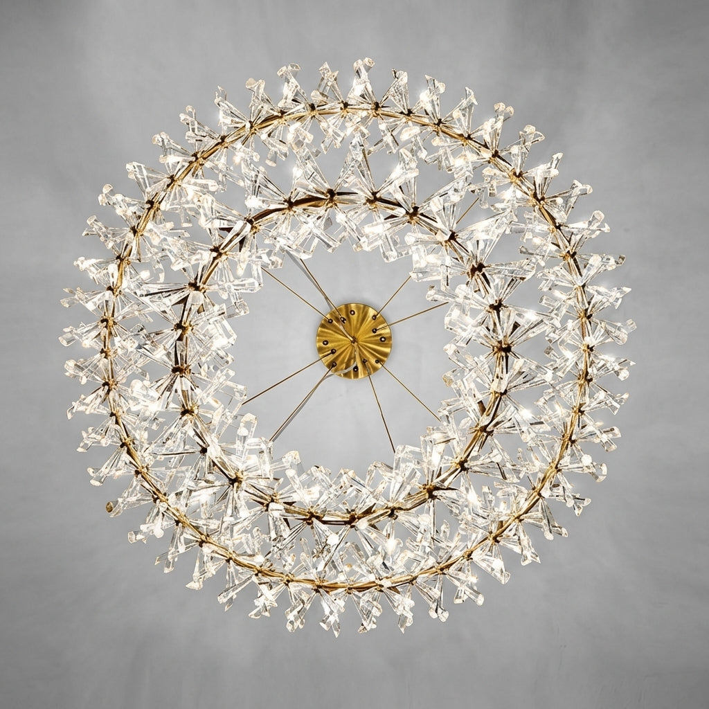 Luster Gaze Glacial Radiance Double-Tier Crystal Chandelier - Background Shot