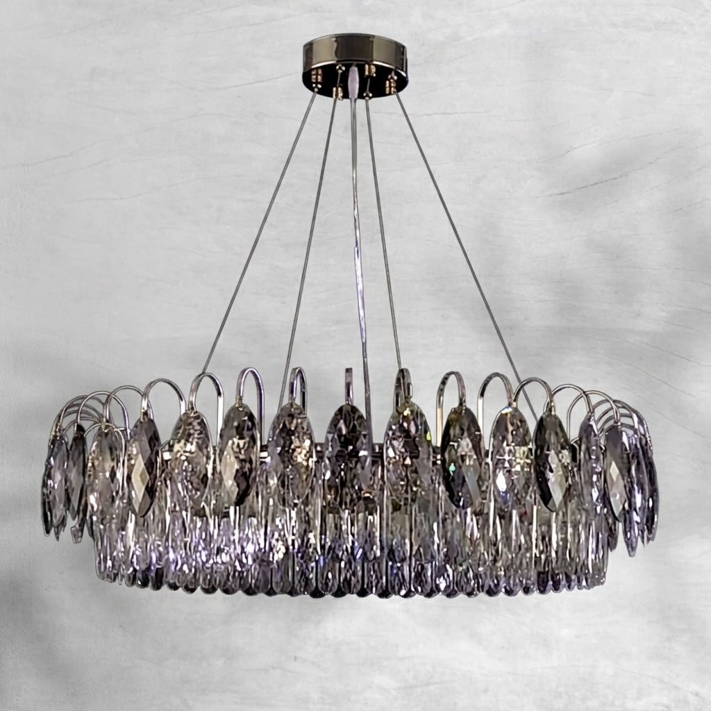 Luster Gaze Radiant Faceted Crystal Chandelier - Background Shot