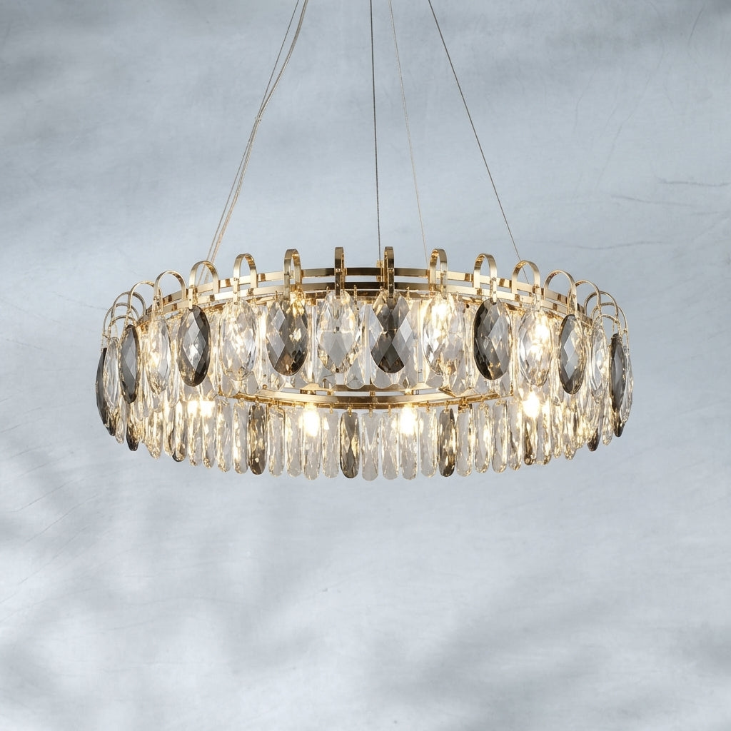 Luster Gaze Radiant Faceted Crystal Chandelier - Background Shot