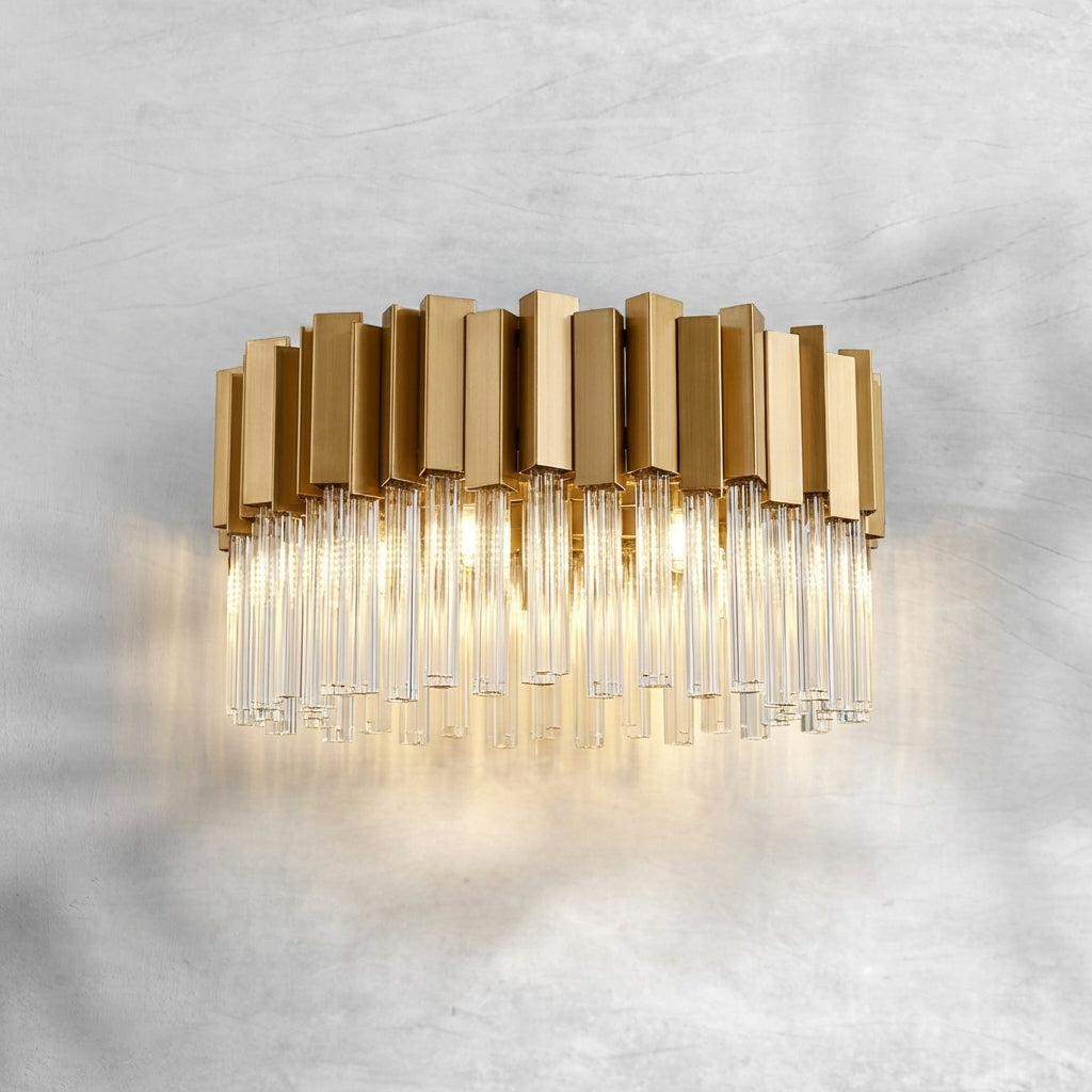 Luster Gaze Radiant Oval Crystal Chandelier - Background Shot