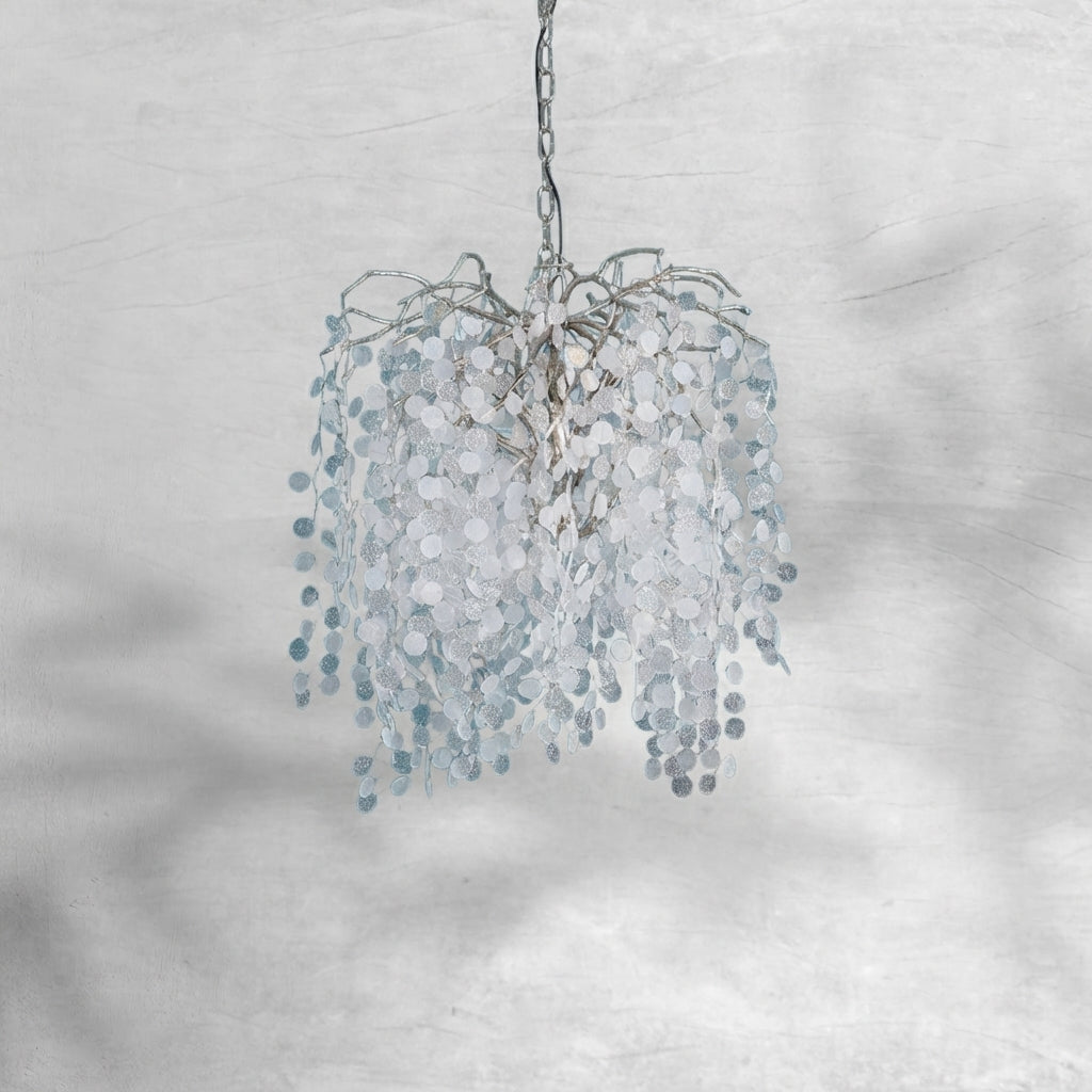 Luster Gaze Verdant Cascade Glass Chandelier - Background Shot