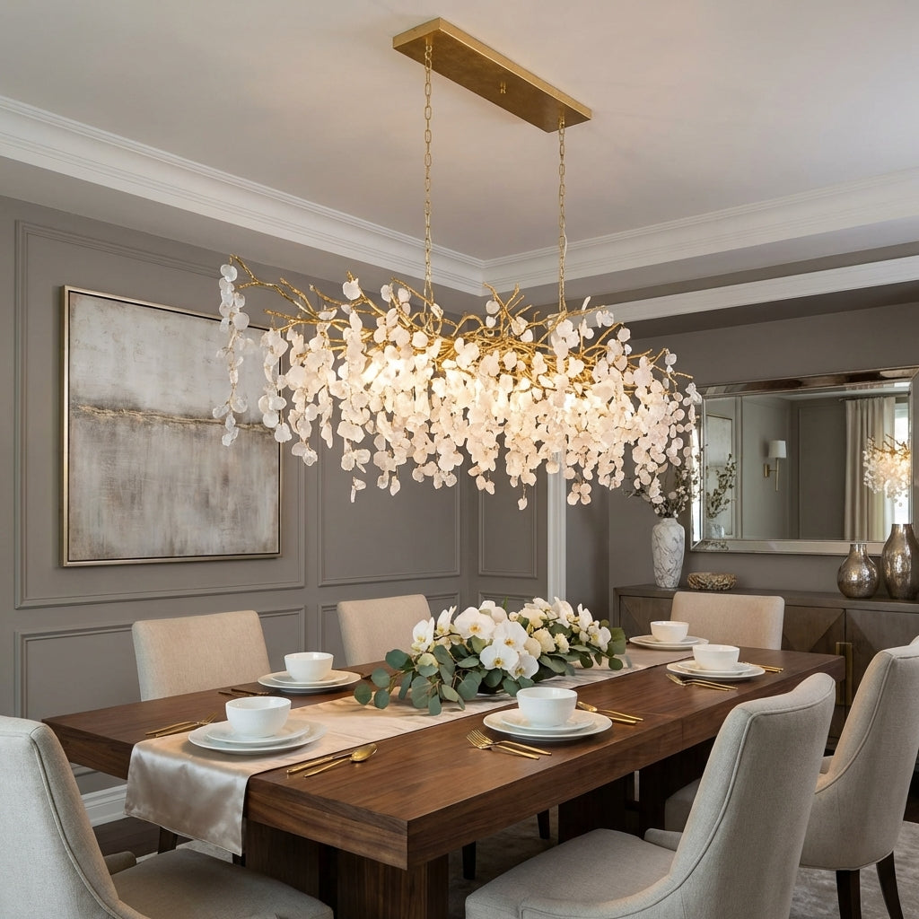 Luster Gaze Verdant Cascade Glass Chandelier - Studio Shot