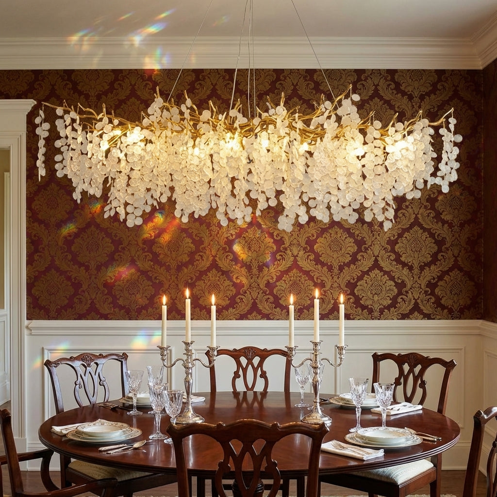 Luster Gaze Shiro Crystal Chandelier - Scene