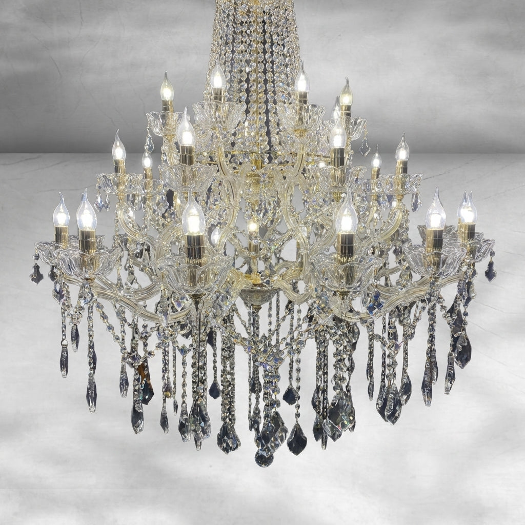 Luster Gaze Opulent Grandeur K9 Crystal Candle Chandelier - Background Shot