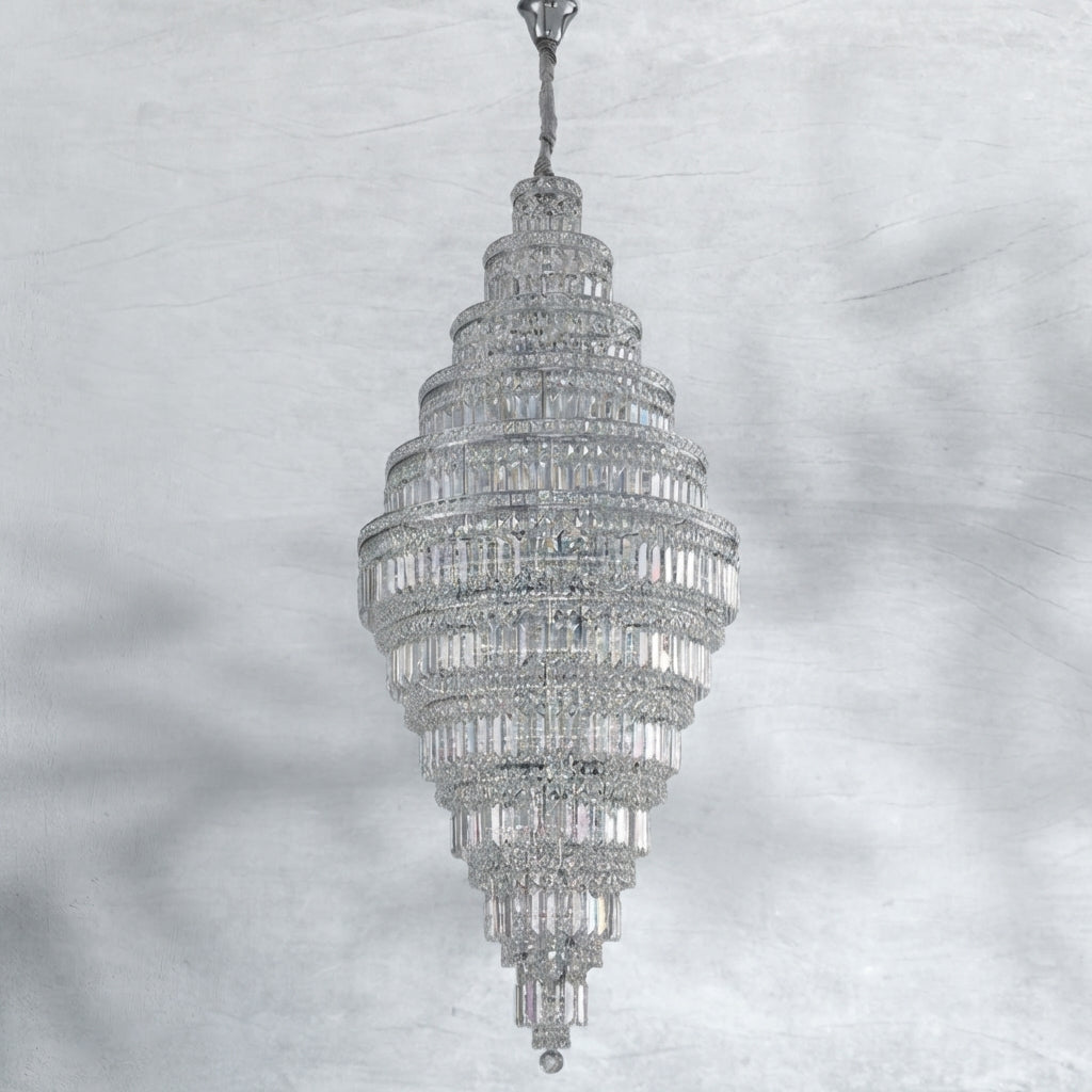Luster Gaze Grand Radiance Round Crystal Chandelier - Background Shot