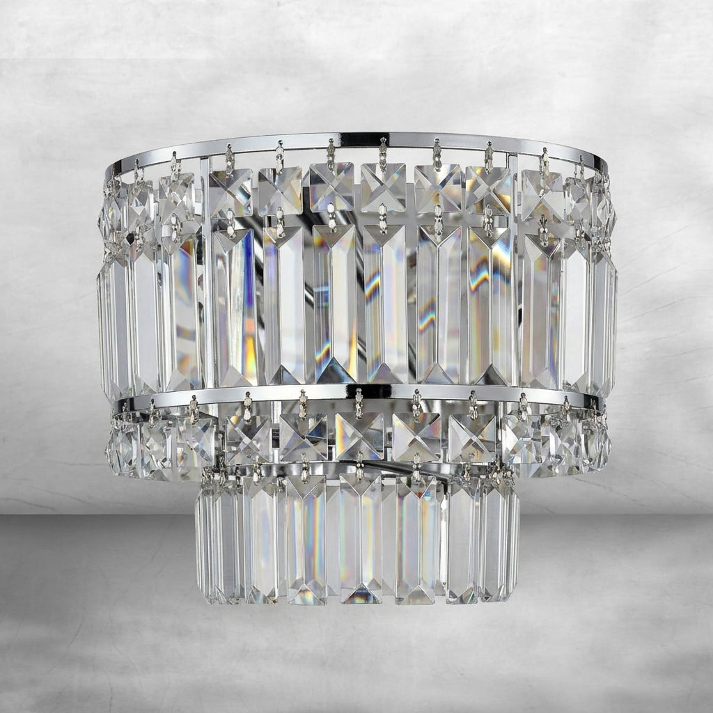 Luster Gaze Grand Radiance K9 Crystal Round Chandelier - Background Shot