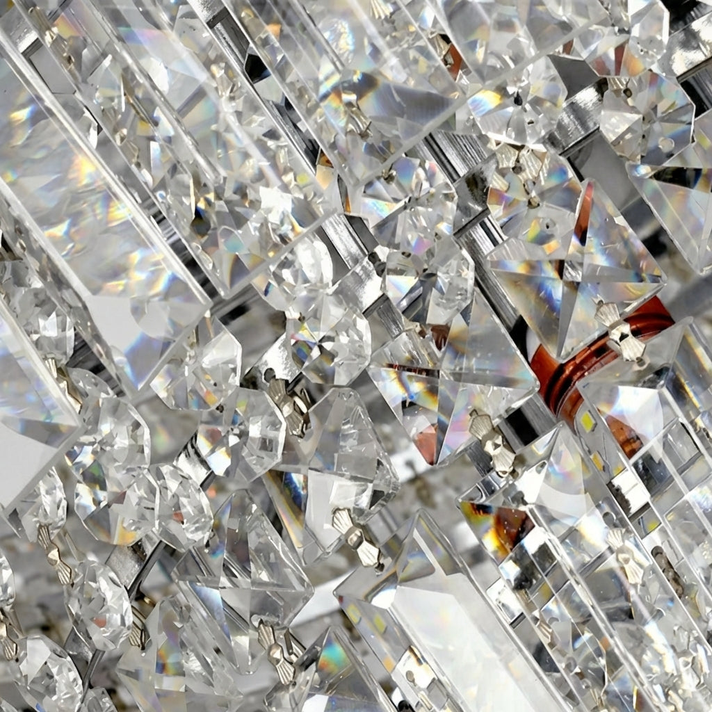 Luster Gaze Grand Radiance K9 Crystal Round Chandelier - Background Shot