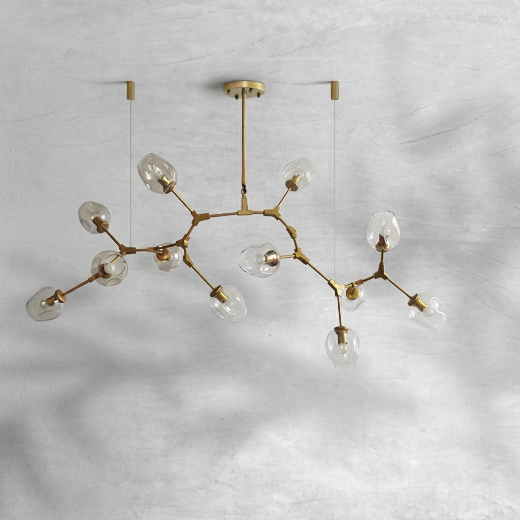 Luster Gaze Sculptural Branch Chandelier with Glass Pendants - Background Shot