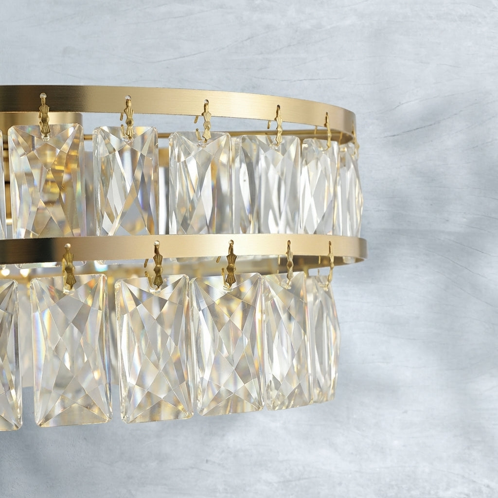 Luster Gaze Grand Radiance Crystal & Metal Chandelier - Background Shot