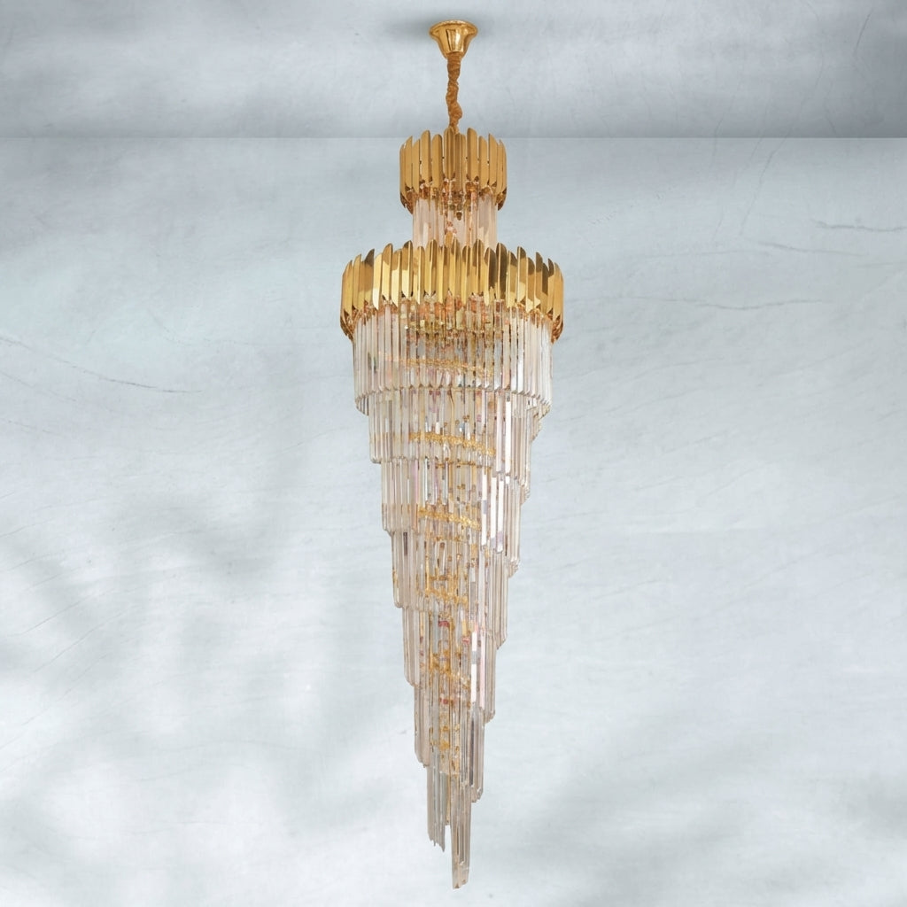 Luster Gaze Grand Radiance K9 Crystal Chandelier - Background Shot