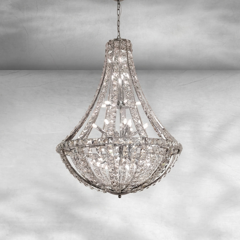 Luster Gaze Grand Lumina K9 Crystal Chandelier - Background Shot