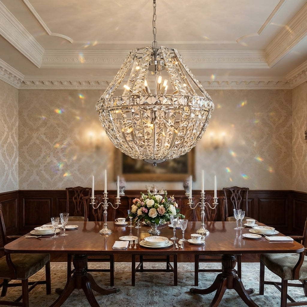 Luster Gaze Grand Lumina K9 Crystal Chandelier - Scene