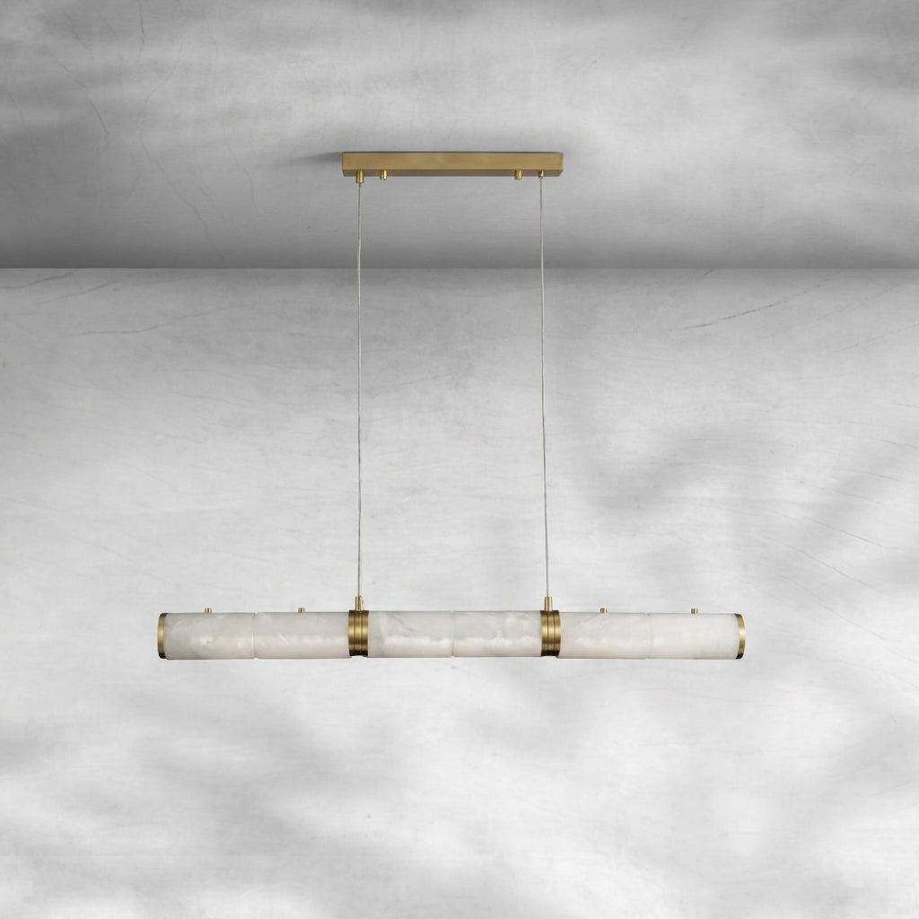 Luster Gaze Alden Linear Alabaster Chandelier - Background Shot