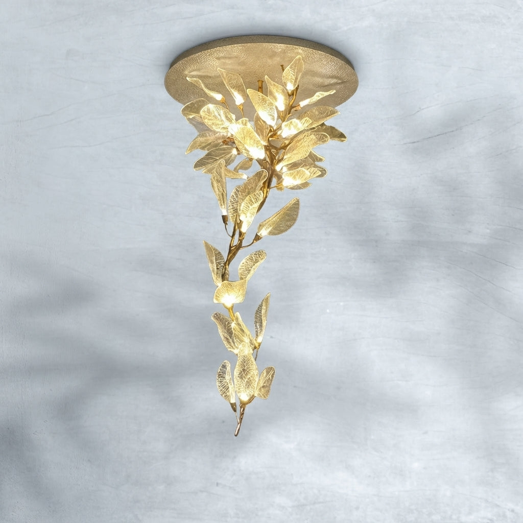 Luster Gaze Veridian Bloom Resin Chandelier - Background Shot
