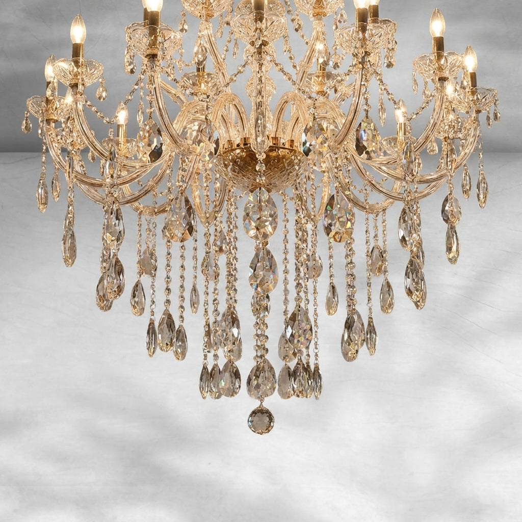 Luster Gaze Grand Lumina 44-Light Multi-Layer Crystal Chandelier - Background Shot