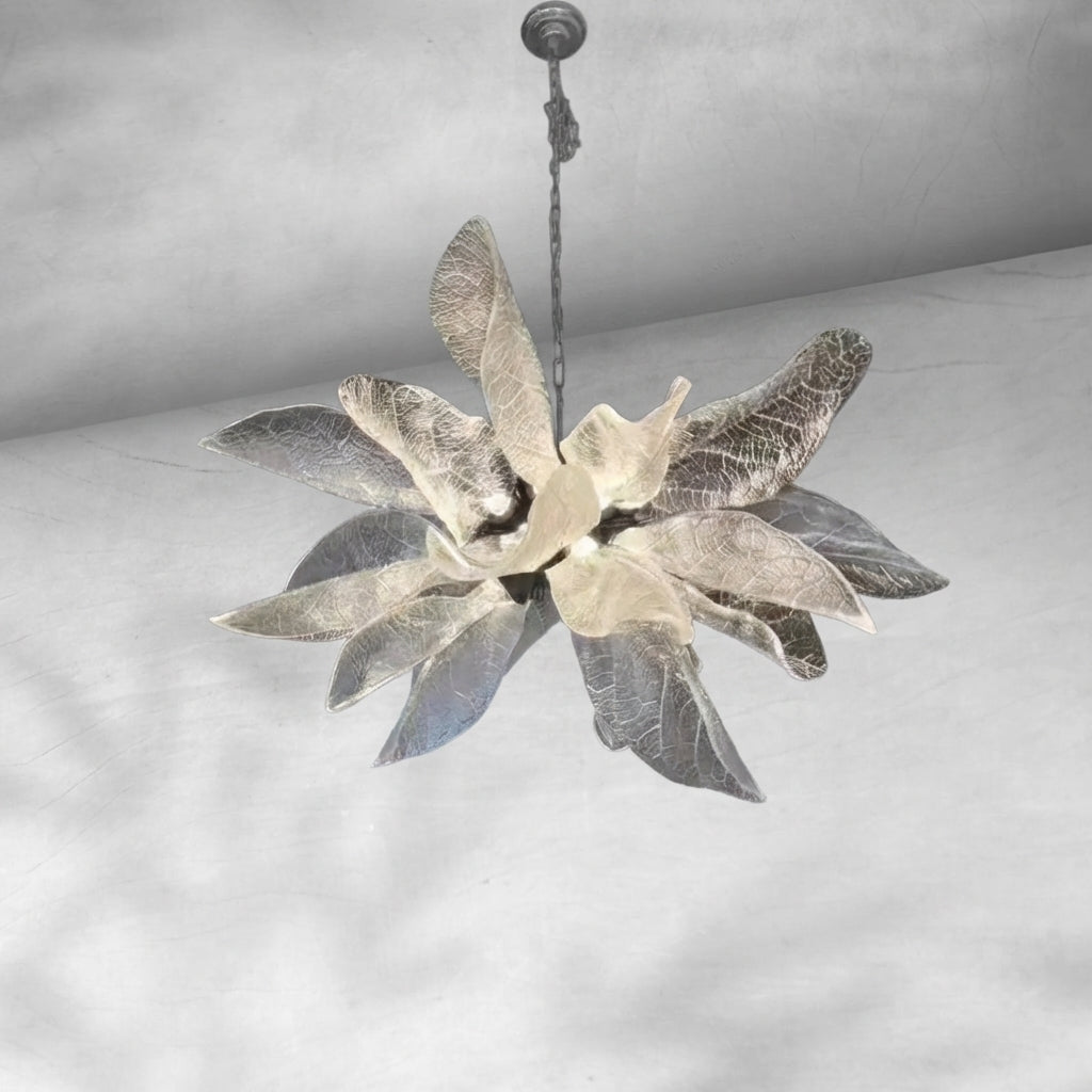 Luster Gaze Veridian Bloom Resin Chandelier - Background Shot