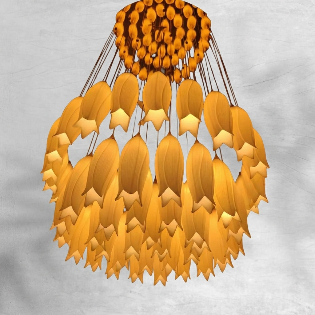 Luster Gaze Porcelain Bloom Round Chandelier - Background Shot
