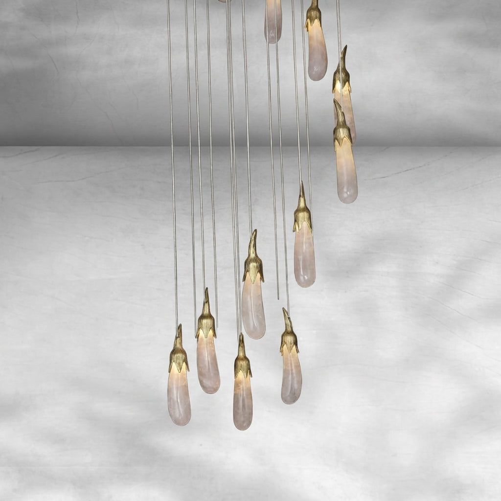 Luster Gaze Grand Lumina 24-Light Rock Crystal Chandelier - Background Shot