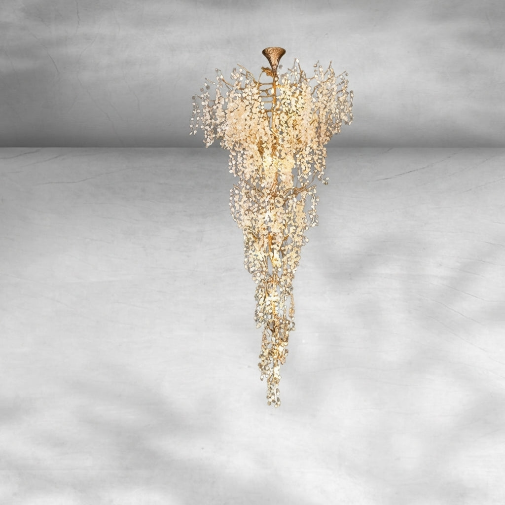 Luster Gaze Verdant Cascade Staircase Chandelier - Background Shot
