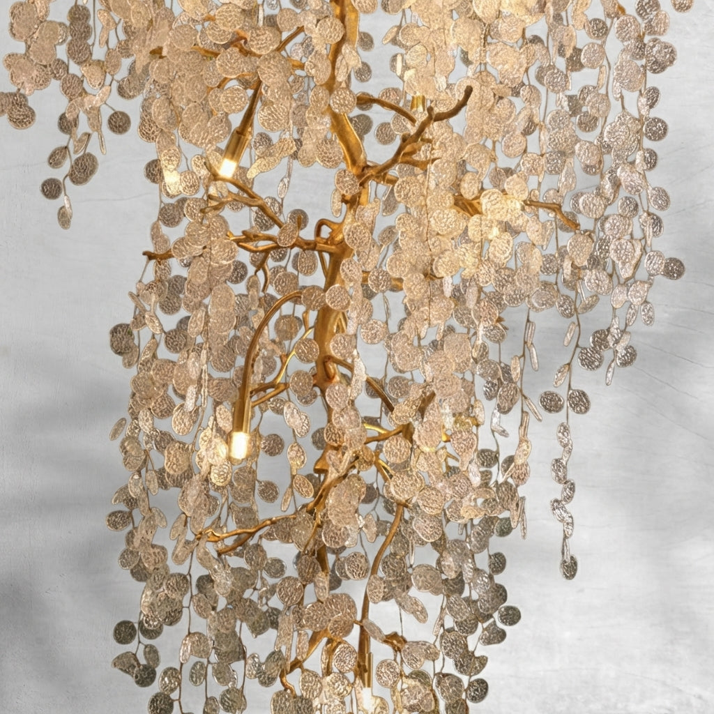 Luster Gaze Verdant Cascade Staircase Chandelier - Background Shot