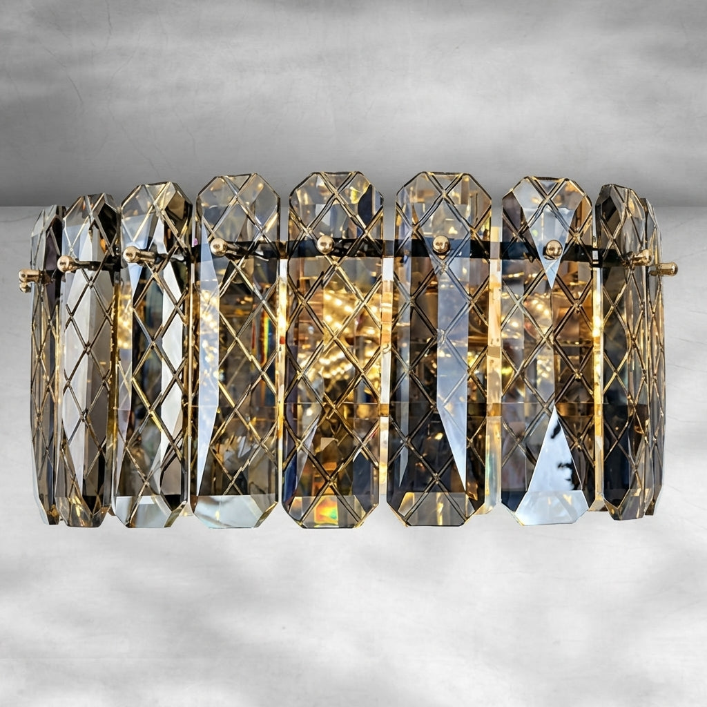 Luster Gaze Grand Spiral K9 Crystal Chandelier - Background Shot