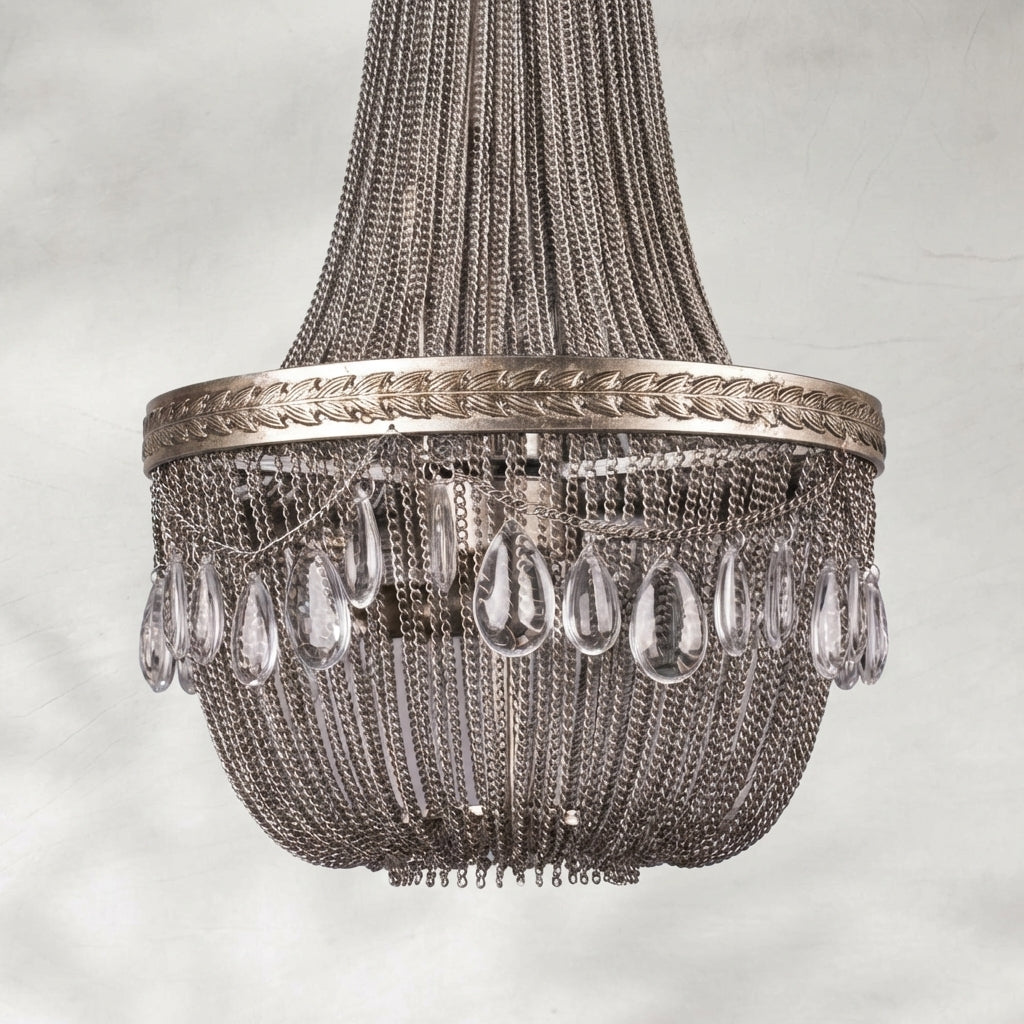 Luster Gaze Grand Lumina Metal and Crystal Chandelier - Background Shot