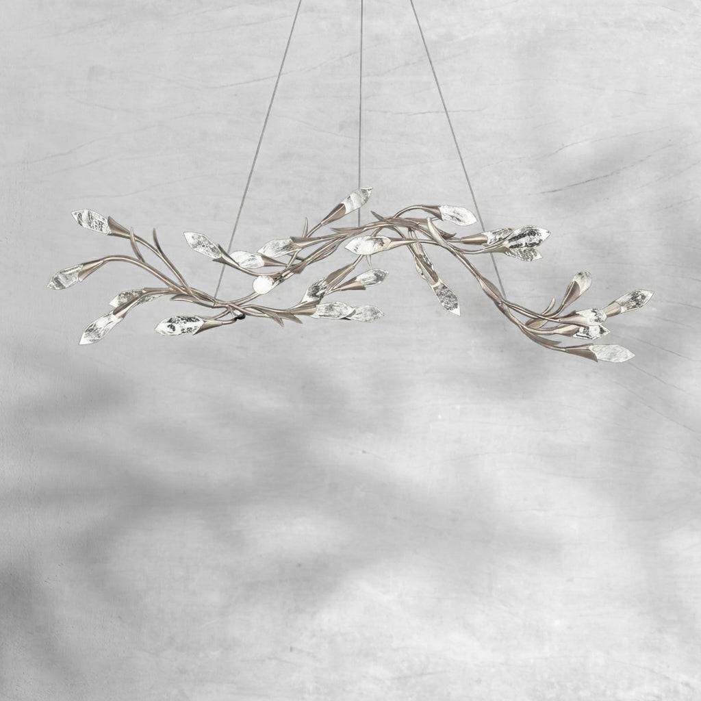 Luster Gaze Gilded Bloom Linear/Round Crystal Chandelier - Background Shot
