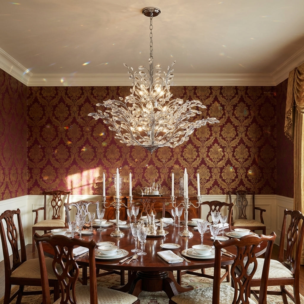 Luster Gaze Modern Luxury Branches Crystal Chandelier for Low-ceiling - Scene