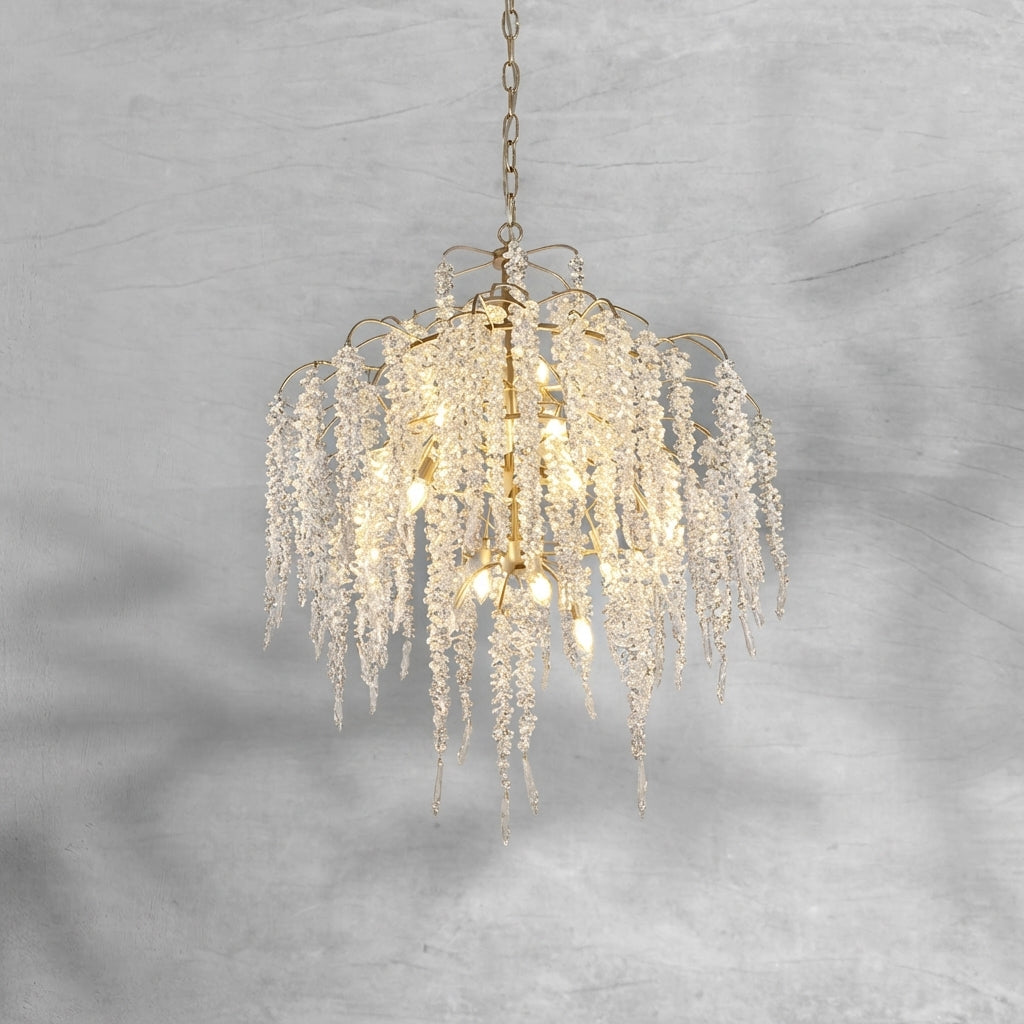 Luster Gaze Blossom Cascade Silver Branch Chandelier - Background Shot