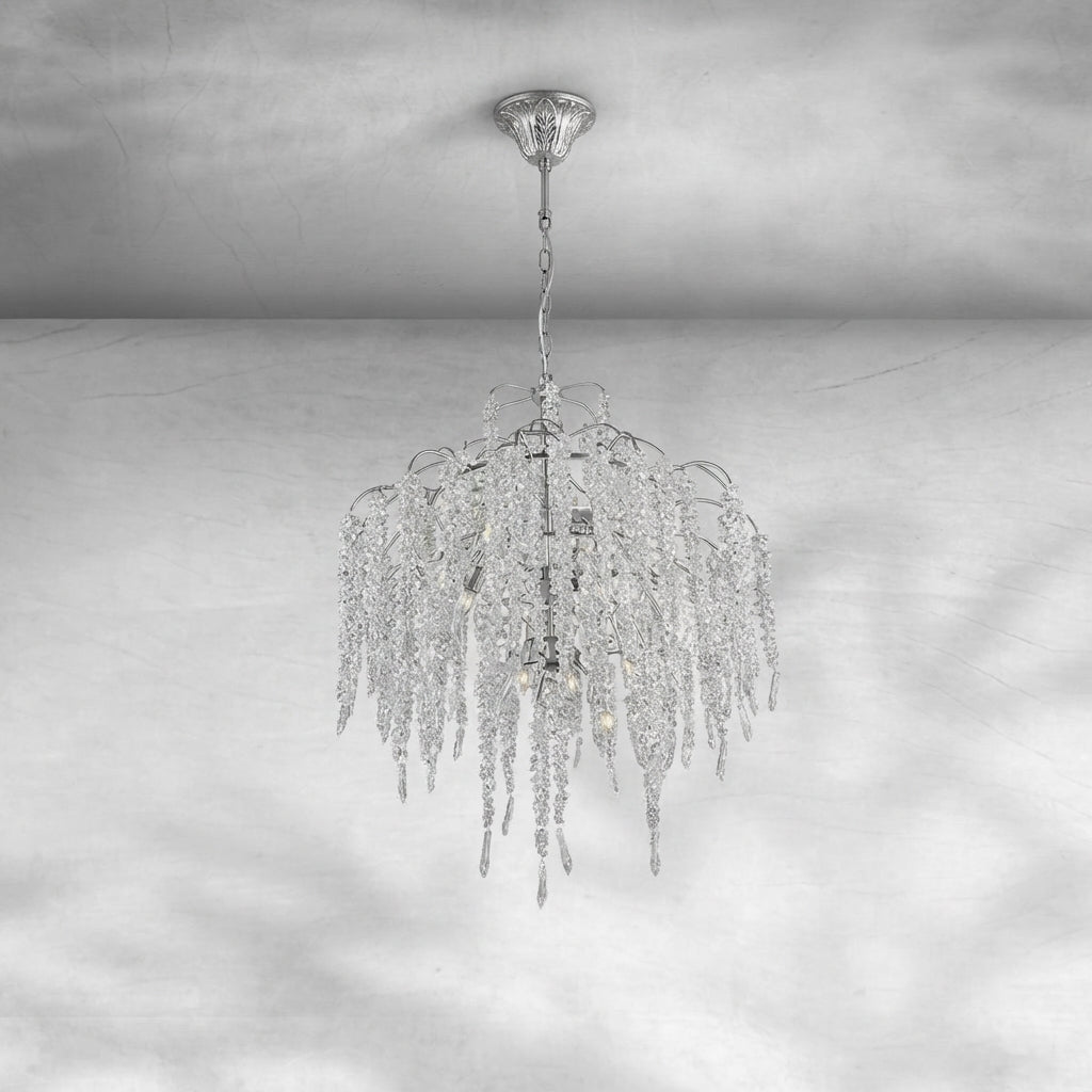Luster Gaze Blossom Cascade Silver Branch Chandelier - Background Shot
